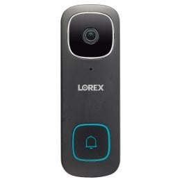 Lorex® 2K QHD Wired Smart Video Doorbell with Person Detection (Black)