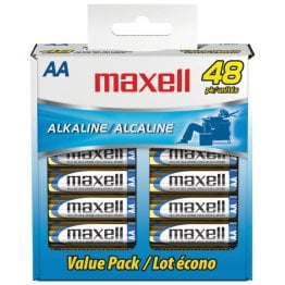 Maxell® AA Alkaline Batteries (48 Pack)