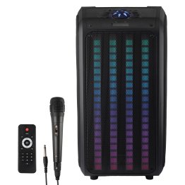 IQ Sound® Sound Traveler 20-Watt-Continuous-Power Portable Backpack Speaker with Wired Microphone and Remote