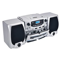 Supersonic® Bluetooth® Home Audio System, with Integrated Amplifier, CD Player, and Dual Cassette Decks