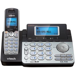 VTech® DECT 6.0 1-Handset Cordless 2-Line Phone System with Digital Answering System