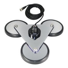 Tram® 5-Inch Tri-Magnet CB Antenna Mount with Rubber Boots and 18-Foot RG58A/U Coaxial Cable