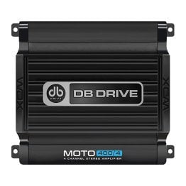 DB Drive™ WDX MOTO Series MOTO400/4 4-Channel Audio Amplifier 12-Volt for Vehicles, Off-Road, and Marine