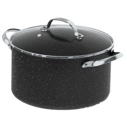 THE ROCK™ by Starfrit® 6-Quart Stockpot/Casserole with Glass Lid & Stainless Steel Handles