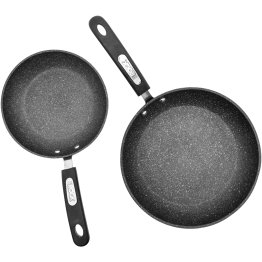 THE ROCK™ by Starfrit® Set of 2 Fry Pans with Bakelite Handles