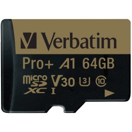 Verbatim® 64 GB Pro Plus 666X microSDXC™ Memory Card with Adapter