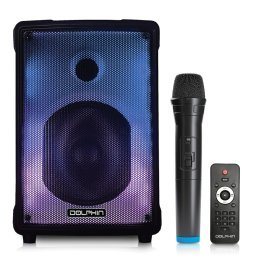 Dolphin® Audio KP-80 Portable 40-Watt-Continous-Power Bluetooth® Speaker with Lights and Microphone