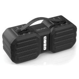 Dolphin® Audio SPB-8X Splashproof Portable Bluetooth® Speaker with Built-in Phone Holder and Speakerphone (Black)