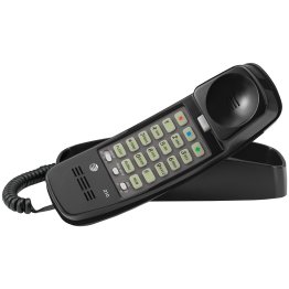 AT&T® Corded Trimline® Phone with Lighted Keypad (Black)