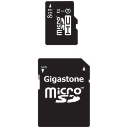 Gigastone® 8-GB Class 10 UHS-1 microSDHC™ Card and SD™ Adapter