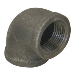 90° Black Malleable Elbow (1/2")