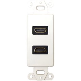 DataComm Electronics Décor Wall Plate Insert with Dual 90° HDMI® Connectors