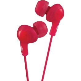 JVC® Gumy Plus Earbuds with Remote and Microphone (Red)