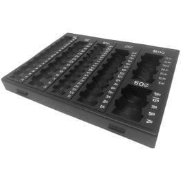 Nadex Coins™ 6-Compartment Coin Handling Tray (Black)
