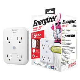 Energizer® Connect Smart Wi-Fi® 4-Outlet Wall Tap