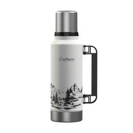 Outdoors Professional Stainless-Steel Termo Classic Vacuum Bottle with Carry Handle (33 Oz.; White Mountains)