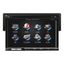 Power Acoustik® 7-In. Car In-Dash Unit, Single-DIN with LCD Touchscreen, DVD Receiver, and Bluetooth®