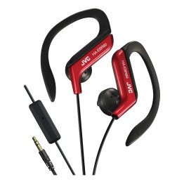 JVC® Sport In-Ear Ear Clip Sport Headphones with Microphone and Remote, HA-EBR80 (Red)