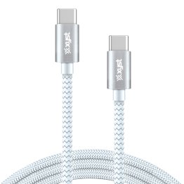 XYST™ 10-Ft. Braided USB-C® to USB-C® Cable, White