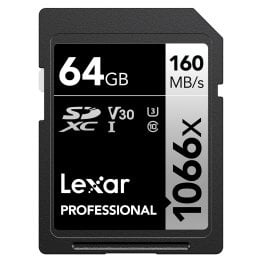 Lexar® Professional SILVER Series 1066x SDXC™ UHS-I Card (64 GB)