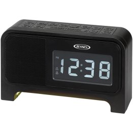 JENSEN® Digital Dual Alarm Soothing-Sounds Clock Radio with Night Light