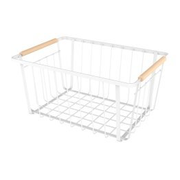 Better Houseware Wire Basket with Wood Handles, 6 Pack (Large)