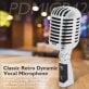 Pyle® Classic Retro Vintage-Style Dynamic Vocal Microphone (Silver)