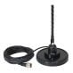 Tram® 3-M-B-HC 1,500-Watt 26-MHz to 29-MHz 3-Ft. Black Fiberglass Whip CB AM/FM/SSB Magnet-Mount Antenna Kit