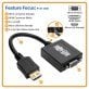 Tripp Lite® by Eaton® HDMI® to VGA with Audio Converter Cable Adapter for Ultrabook™/Laptop/Desktop PC
