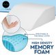 AllSett Health® Leg Elevation Wedge Memory Foam Pillow (White)