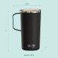 ASOBU® 20-Oz. Double-Wall-Insulated Stainless Steel Tower Coffee Mug with Ceramic Coating (Mint)