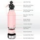 ASOBU® Buddy 32-Oz. 3-in-1 Water Bottle with Removable Dog Bowl and Food Compartment (Pink)