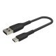 Belkin® BOOST UP CHARGE™ Braided USB-C® to USB-A Cable, 6.6 Ft., Black