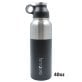 Brentwood® Geojug Stainless Steel Vacuum-Insulated Water Bottle (1.1 L; Black/Silver)