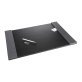 Artistic™ Leatherette Desk Pad with Fold-out Gray Side Rails for Professionals, 24-In. x 19-In., Black