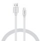XYST™ Charge and Sync USB to Micro USB Flat Cable, 4 Ft. (White)