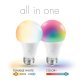 Globe Electric A19-Shape E26-Base Wi-Fi® Smart Color-Changing-RGB Tunable-White 60-Watt-Equivalent Frosted LED Light Bulb (1 Pack)