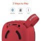 HyperGear® Fabrix Mini Portable Bluetooth® Rechargeable Speaker with Microphone (Red)