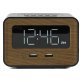 Lumoday™ Dual USB Alarm Clock (Black/Wood)