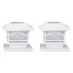 MAXSA® Innovations Mission-Style Solar Post Cap and Deck Railing Lights, 2 Pack (White)