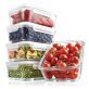 NutriChef 10-Piece Stackable Borosilicate Glass Food Storage Containers Set