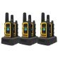 DEWALT® Heavy-Duty 2-Watt FRS Walkie-Talkies with Headsets, Yellow and Black, Business Bundle (6 Pack)