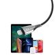 Naztech® 6-Ft. Titanium USB to MFi Lightning® Braided Cable (Black)