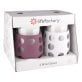 Lifefactory® 17-Oz. Stemless Wine Glasses with Protective Silicone Sleeves and Lids, 4 Count (Carbon/Optic White/Periwinkle/Wisteria)