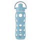 Lifefactory® 22-Oz. Glass Water Bottle with Active Flip Cap and Protective Silicone Sleeve (Denim)