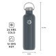 Lifefactory® 32-Oz. Stainless Steel Vacuum-Insulated Sport Bottle (Carbon)
