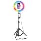Supersonic® PRO Live Stream LED Selfie RGB Ring Light with Floor Stand (10-Inch, 150 LEDs)