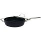 THE ROCK™ by Starfrit® 11", 4.7-Quart Deep Sauté Pan with Glass Lid & Stainless Steel Handles
