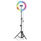 Supersonic® PRO Live Stream LED Selfie RGB Ring Light with Floor Stand (10-Inch, 150 LEDs)