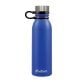 Outdoors Professional 20-Oz. Stainless Steel Double-Walled Vacuum-Insulated Travel Bottle with Leakproof Screw Cap (Blue)